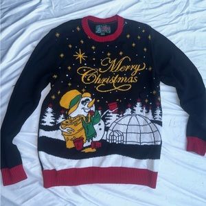 Ugly Christmas Sweater Keg Snowman Sweater With Led Motion Lights Mens Large NWT